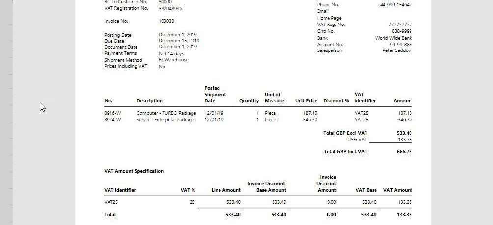 Sales Invoice